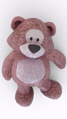 silicone teddy bear with white background
