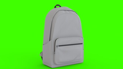 Fototapeta premium student backpack with green background