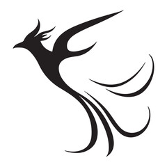 mythical phoenix bird silhouette
