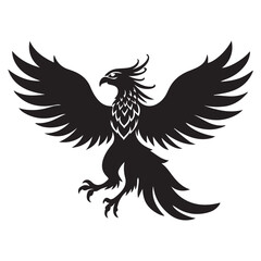 mythical phoenix bird silhouette