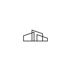 Minimalist House Line Art Logo 