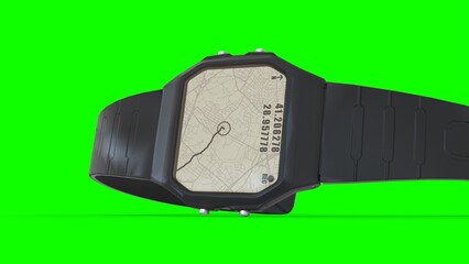 survival watch with green background
