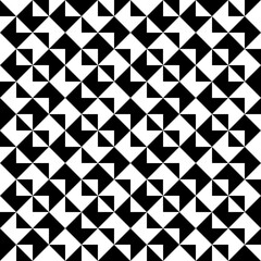 Seamless pattern with geometric motifs in black and white