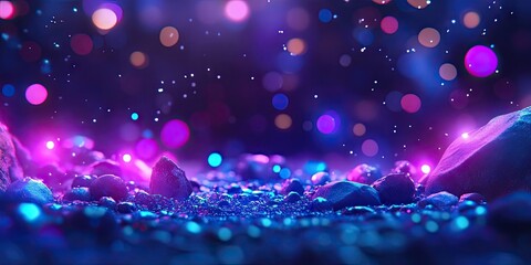 Sparkling lights creating a bokeh effect on a soft background, perfect for festive celebrations and events