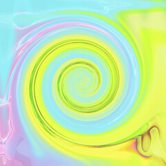 Abstract colorful gradient background for light cyan and yellow bigh round design texture