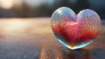 Heart shape for Love concept, Valentine's Day concepts. love symbol, concept for Valentine's Day, wedding etc. Heart elements for love concept design. AI generated image