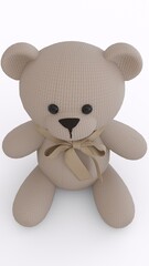 white teddy bear with white background