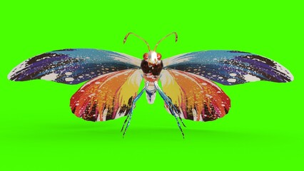 butterfly with green background