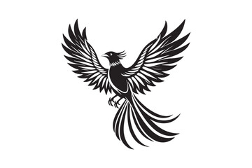 Resplendent Quetzal Silhouette vector illustration, Resplendent Quetzal Silhouette 
