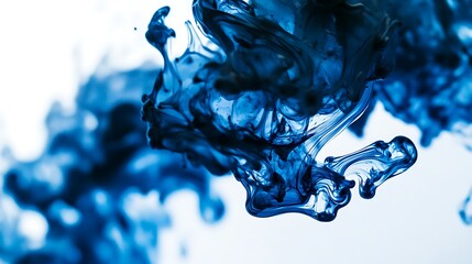 A smooth, flowing ink in water with a large, clear area for text