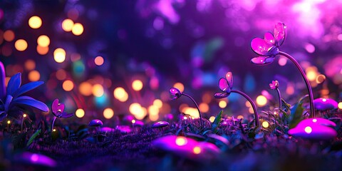 Softly blurred lights creating a dreamy ambiance, perfect for background use in artistic presentations