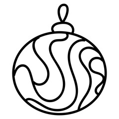 Hand drawn winter Christmas toy. Vector doodle illustration