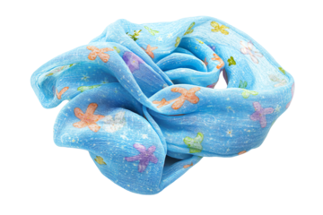 Colorful, lightweight fabric scarf with floral patterns, perfect for accessorizing any outfit.