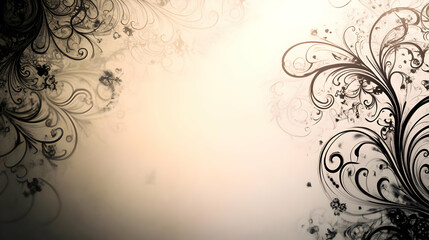 Abstract floral design with swirls and soft colors for creative backgrounds.