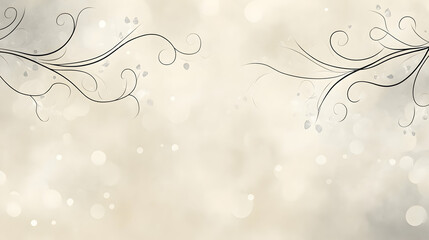 Soft, elegant background with floral swirls and bokeh effects, suitable for design projects.
