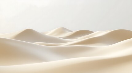 Smooth, flowing sand dunes with a vast, open area, perfect for text placement.






