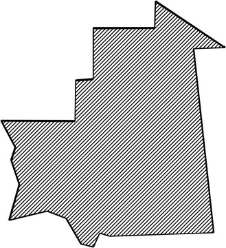 recommend clip art: hatch line drawing of mauritania map.