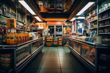 Interior of a bodega store in New York