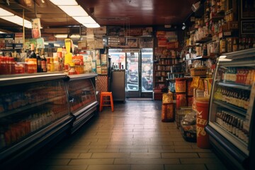 Interior of a bodega store in New York