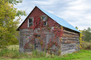 Rustic abandoned building in the countryside