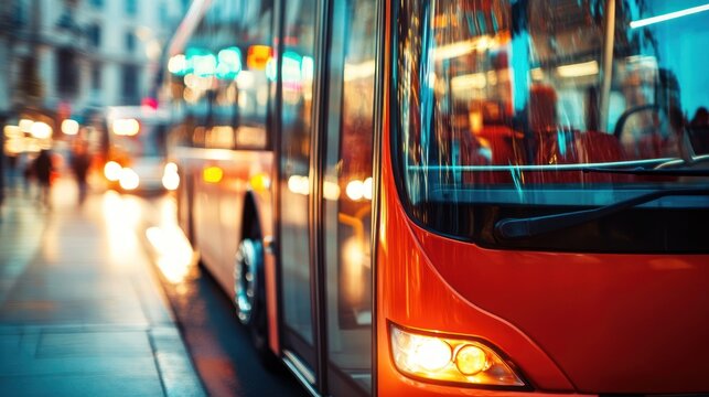 City Bus at Dusk