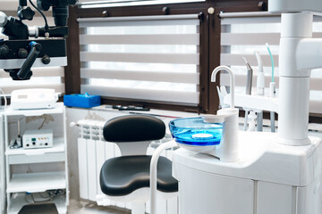 Modern dental clinic interior with advanced equipment