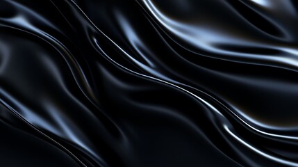 Fototapeta premium A smooth, polished obsidian background with a subtle sheen and a large space for text