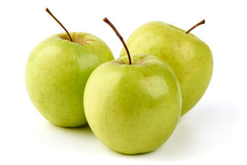 Granny smith apples, isolated on white background.