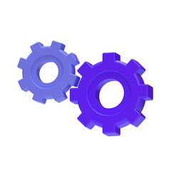 3d icon illustrati on of mechanism, gear, industries, business processes, companies, teamwork, growth, operation