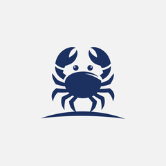 Crab in Motion Vector Silhouette