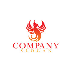 Elegant Phoenix Logo Vector Design