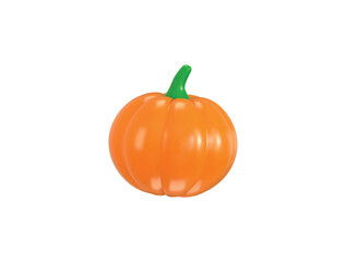 Pumpkin icon 3d render concept of fresh food, Halloween and holidays icon 3d rendering vector illustration