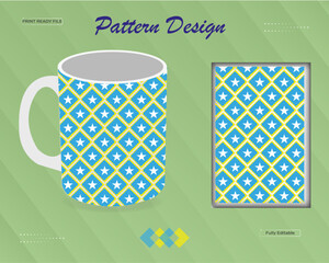Abstract pattern modern Mug design ready for print.