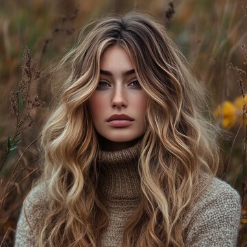 fall bronde balayage, model, portrait fotography