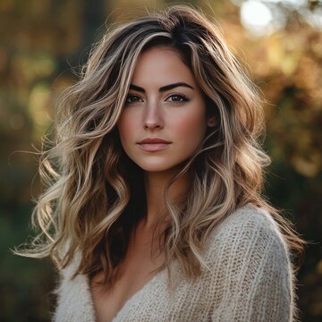 fall bronde balayage, model, portrait fotography