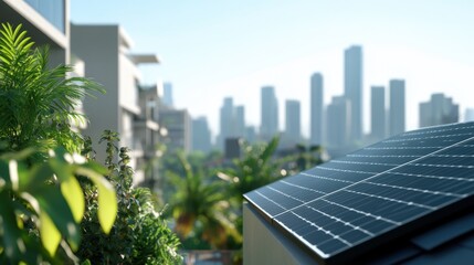 Fototapeta premium Solar Energy Revolution: Rooftop Solar Panels