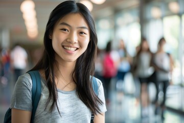 Smiling portrait of a young female student