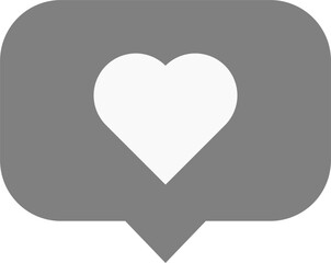 Balloon with heart. Simple heart icon.