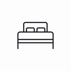 bed sleep icon sign vector