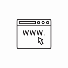 browser website icon sign vector