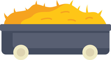 This farm hay cart is carrying a haystack, perfect for illustrating themes of harvesting or farm life