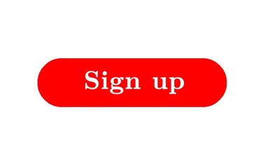 Red Sign Up Button with White Text. Forr Websites and Apps. Illustration