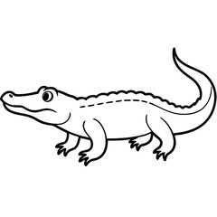 Cute Alligator Clipart - Adorable Animal Vector Illustration