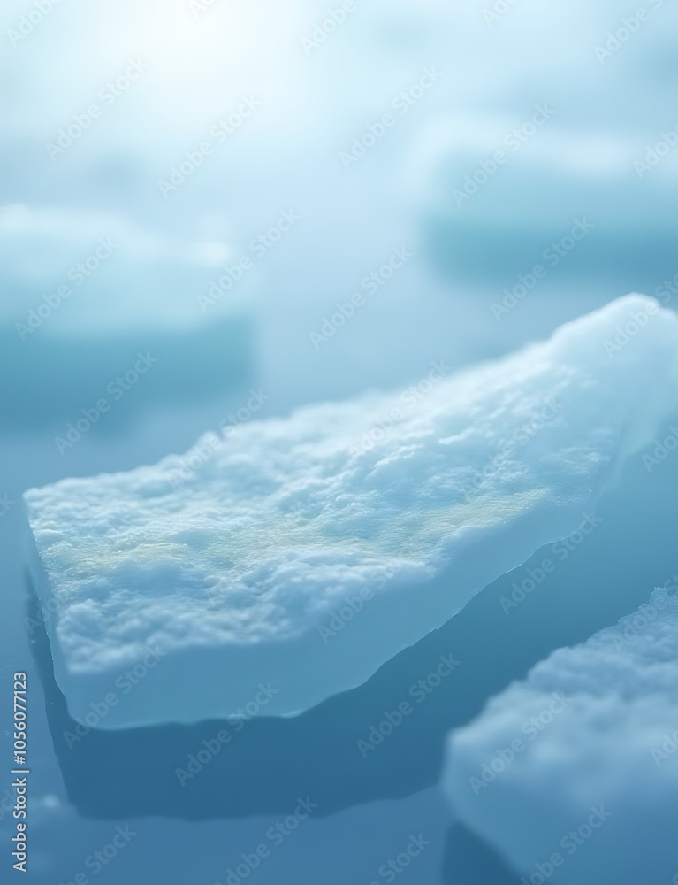 Poster smooth ice creates a calming background visual effect in nature photography and films always.