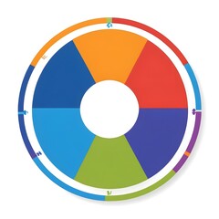 Obraz premium Colorful abstract realistic circular diagram infographic