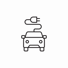 electricity car socket icon sign vector