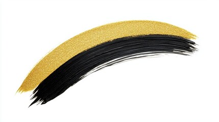 Black script Save the Date text on gold glitter brushstroke, chic and elegant invitation design, white background