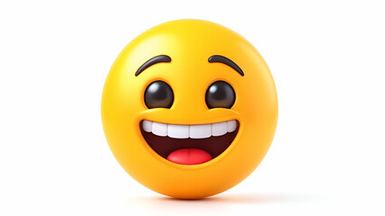 Laughing Out Loud 3D Emoji With Big Eyes and Teeth