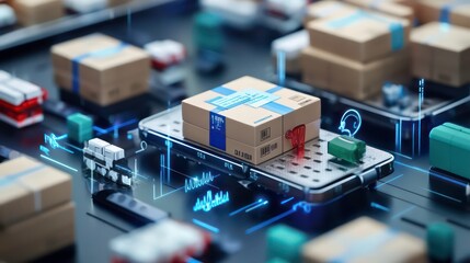 Conceptual image of medical distribution showing healthcare supply chain