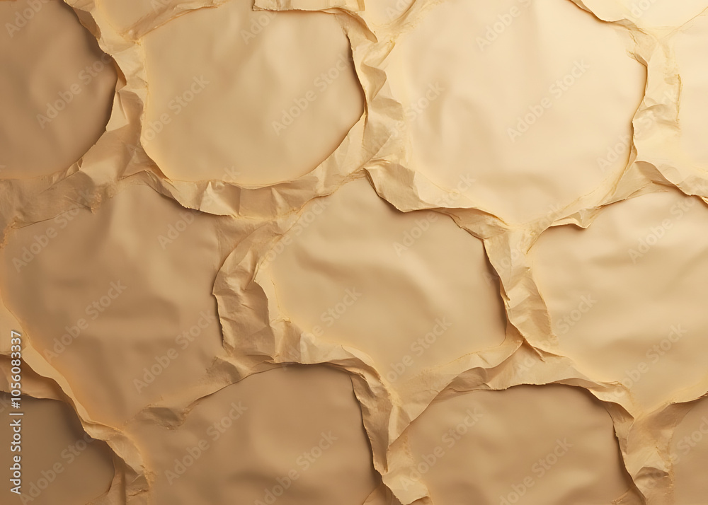 Poster Real cardboard patterns on textured paper backgrounds create a unique visual effect in interior design.